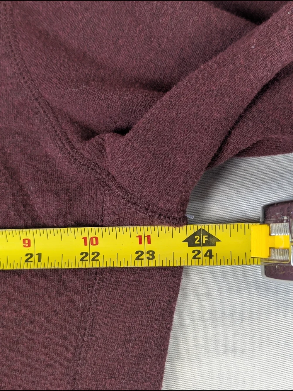 Y2K Fox Crew Neck‎ Moto Sweatshirt Men's L Maroon Front Pocket Metal Logo